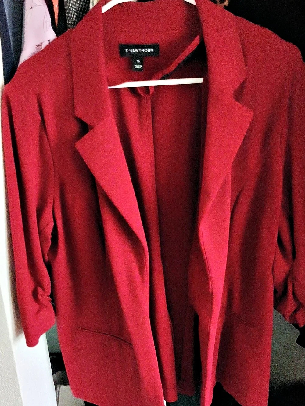 41 Hawthorne Red Blazer Like New